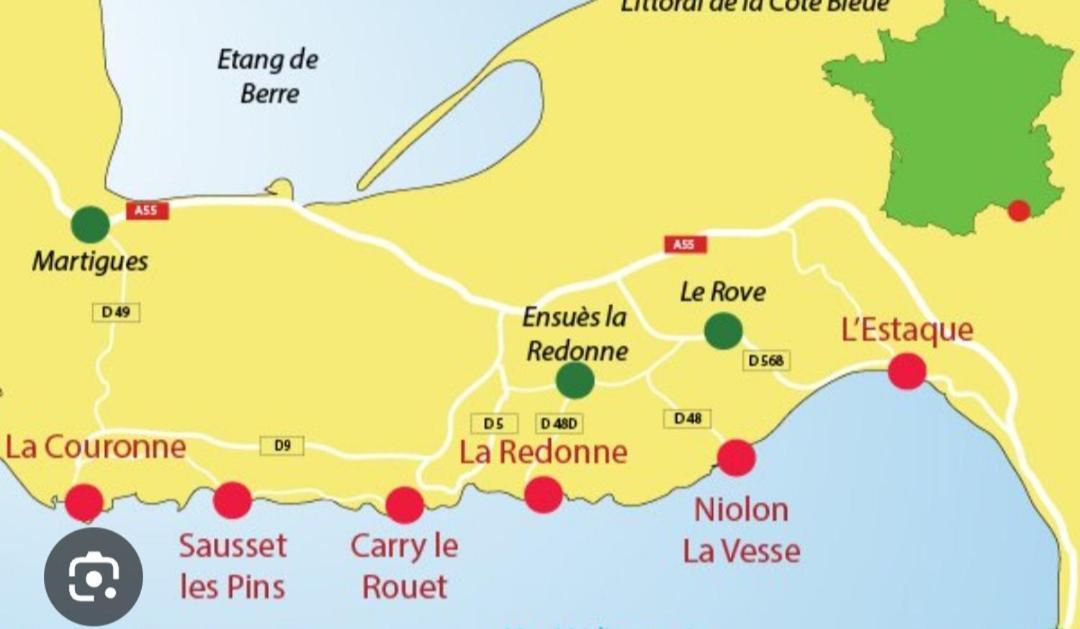 Les Hebergements De La Plage En Ville Martigues Buitenkant foto